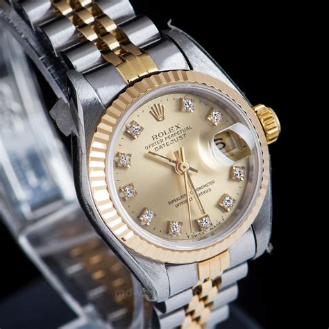 gold and silver women's watch rolex|rolex oyster perpetual date gold.